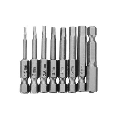 China Fast Operating Power Tools 8pcs 1/4 Inch Hex Head Screwdriver Bits Magnetic Hex Set Shank Screwdriver Bits for sale