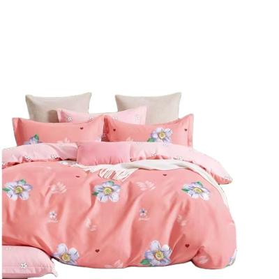 China Decorative Flower Cotton Sheet Anti Static Sets Luxurious Home King Size Sheets Set for sale