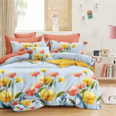 China Anti-Pull Bedding Set 120gsm Polyester King Queen Full Single Size Bed Linen Duvet Cover Flat Sheet Pillowcase Set Home Textile for sale