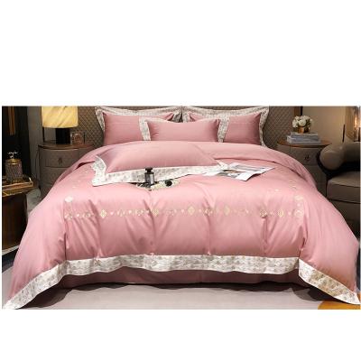 China Cotton Long Staple King Duvet Cover Queen Twin Soft Breathable Bed Sheet Pillowcases Set Sustainable Bedding Set for sale