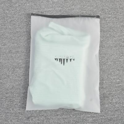 China Custom moisture proof zip lock T-shirt bag with logo printing zip log bags for garment cpe matte ziplock bags for frosted clothes packing for sale