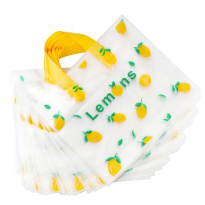 China Recyclable Newcomer INS Style LDPE Plastic Shopping Tote Carry Bags Softloop Handle Bags for sale