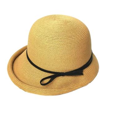 China Character Design Sunshade Hemming Black Trim Women Wholesale Special Woven Hat Straw for sale