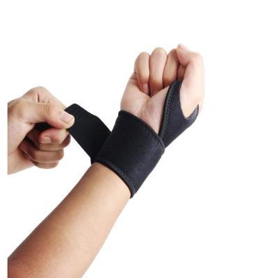 China Adult Adjustable Thumb Loops Protector Weightlifting Wrist Support Wrist Strap Wrist Brace Hand Support for sale