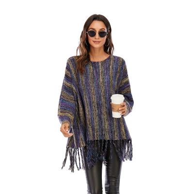 China CGYY Anti-Wrinkle Ladies Vintage Seelve Boho Round Neck Crochet Woman Full Loose Sweater Pullover Knitted Sweater Custom Sweater for sale