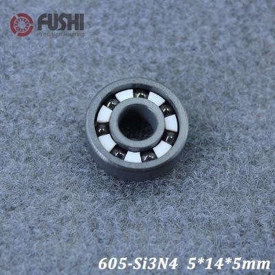 China Hotels 605 Full Ceramic Bearing (1 PC) 5*14*5 mm Si3N4 605CE Material All Silicon Nitride Ceramic Ball Bearings for sale