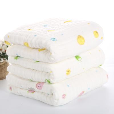 China Disposable 100% Muslin Cotton Bath Towel For Baby Gauze Towel Soft Muslin Wrap Blanket for sale