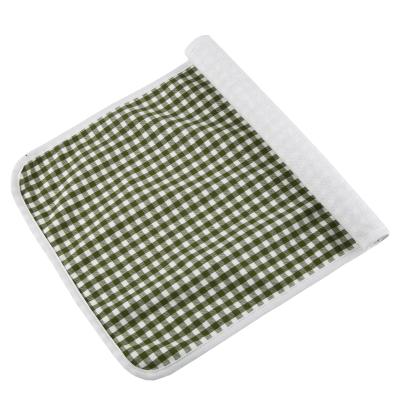 China Bamboo Reusable Baby Diaper Printed Waterproof Fiber Bed Change Pad Washable Diaper Mat Baby Urine Changing Portable Mat for sale