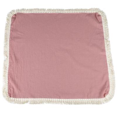 China Luxury High Quality Soft Cotton Crepe Blanket Baby Blanket With Soft Cotton Edge for sale