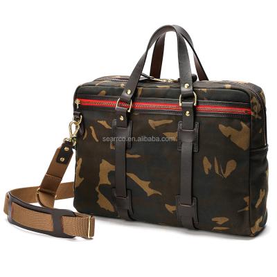 China Daily Backpacks School Bags YKK Brand Zipper Camouflage Canvas Japanese Military Cartella And Storm Fin Closure Business Briefcase For Man for sale