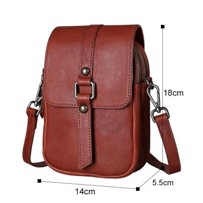 China NEW Fashion Cellphone Genuine Leather Shoulder Sing Bag 2022 Fashion Cross - Body Cell Phone Bags For Women SEARRCO for sale