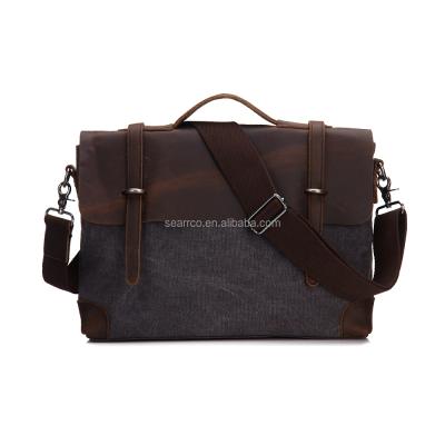 China Eco-friendly High Quality Durable Traveling Briefcase Shoulder Bag Canvas Messenger Bag For Men for sale