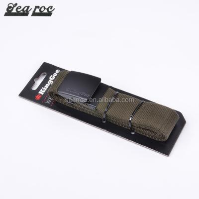 China Canvas Workwear Spun Polyester Webbing Iron Buckle Belt Garment Factory Customized for sale