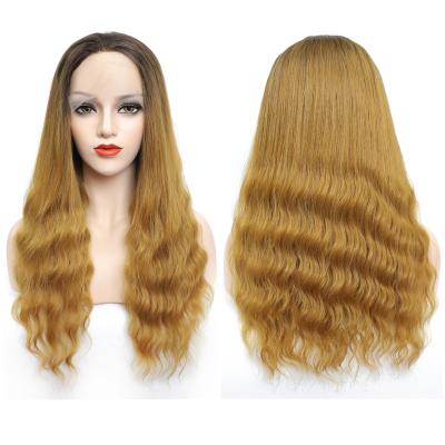 China Hot Selling Natural Wave Wigs Sheer Lace Front Preplucked Synthetic Wigs Hd Deep Loose Curly Wave Synthetic Hair Heat Resistant for sale