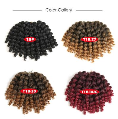 China Wand Loop Braid 6inch 8inch Wand Loop Crochet Braids Synthetic Jamaican Bounce Crochet Hair Extension For Black Women for sale