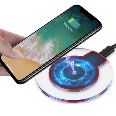 China Cheap Ultra-thin Ultra-thin Qi Wireless Charger Phone Factory Price Mobile Phone Fast Charging Pads for sale