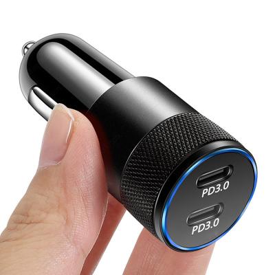 China China-chic New 2 Ports Car Charger PD USB 60W 5A Fast Charging Type C Fast Charging Adapter for sale