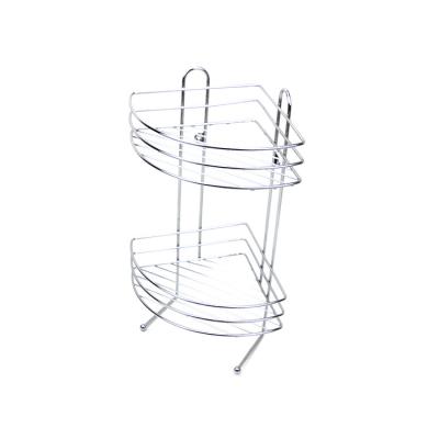 China Minimalist Bathroom Rack 2 Tiers Shelf Storage Rack Kitchen Shelves Bathroom Storage Rack for sale