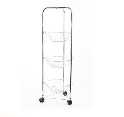 China Minimalist 3 Tier Rolling Cart Storage Rolling Kitchen Cart for sale