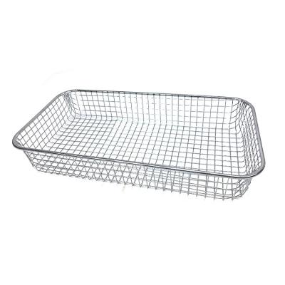 China Fruit Baskets Viable High Quality Household Basket Kitchen Basket Storage Bath Wire Mesh Small Metal Objects Organizer for sale