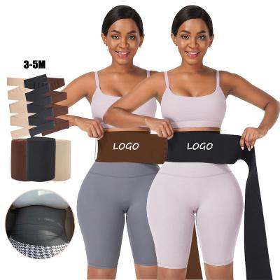 China HEXIN 2022 Custom Waist Trimmer Breathable Invisible Elastic Stomach Bandage Long Waist Wrap With Buckle Band Women Waist Trainer Wrap Belt for sale