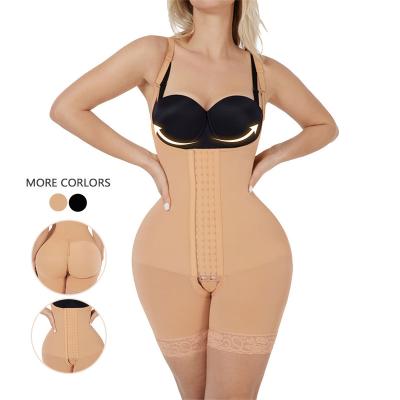 China New design whosale HEXIN antibacterial plus size tummy control butt lift shapewear body shaper for women for sale