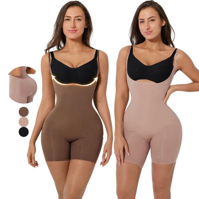 China Wholesale HEXIN Antibacterial High Waist Slimming Seamless Tummy Control Plus Full Size Body Shaper Shapewear For Women for sale