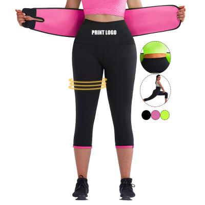 China Neoprene Thigh Shaper Sport Antibacterial Logo Gaiters Custom Weight Loss 3 in 1 Waist Trimmer for sale