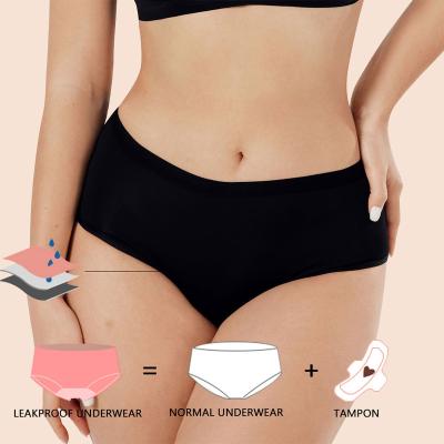 China HEXIN Breathable Wholesale Plus Size Menstrual Leakproof Maternity Underwear 4 Diaper Period Panties for sale