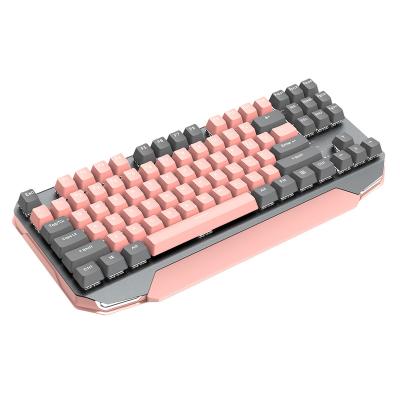 China Hot Sale Anti-ghosting 87 Keys Wired Mechanical Keyboard With Wrist for sale