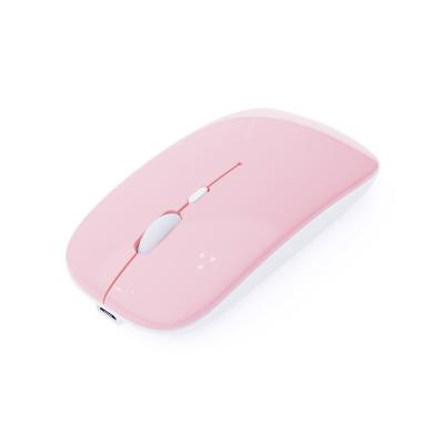 China 3D Light Slim Office Gaming Mouse Wireless Mouse RGB Portable Pink Wireless Mouse for sale