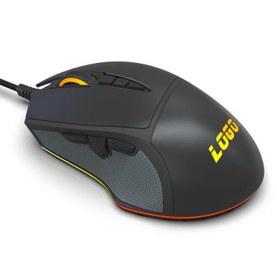 China 1600 Dpi Lighting Computer Raccoon Gaming Mouse Glowing 3D Wire New 6D Breathing Mouse for sale