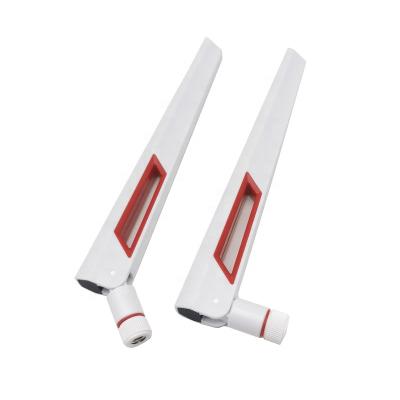 China High Gain Router Dual Band Dual Band Booster Wlan Male TPEE Antenna 2.4G 5GHz 5.8G SMA White Color WiFi Antenna for sale