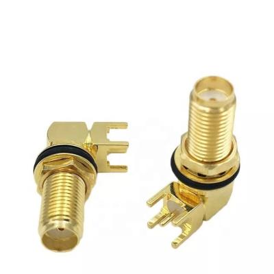 China Solder For PCB Mount RP SMA Female Connector For PCB Edge Mount Connector Waterproof IP67 for sale