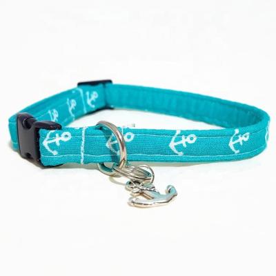 China Teal Blue DETACHED Amazon Boat Oh Cat Dog Collar Nautical Supplies With Pet Accessories for sale