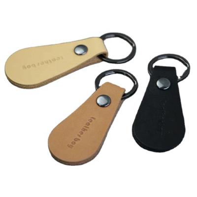 China Genuine Leather Portable Smart Souvenir Leather Keychains Decoration / Key Holder Fobs Key Pendant for sale