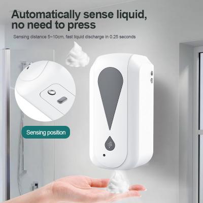 China Foam Soap Dispenser 1200ML Wall Mount Shampoo Bathroom Shower Dispenser Hotel Smart Touchless Hand Sensor Foam Automatic Liquid Soap Dispensers for sale