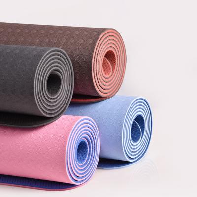 China Non Slip Professional Design Exercise Gym Fitness 6mm Custom Tape Eco-friendly Yoga Mat Waterproof Non Slip for sale