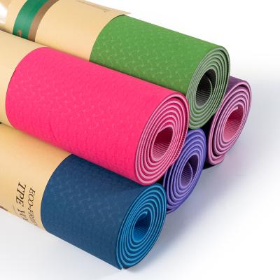 China Factory Price Double Layer Private Label Tape Waterproof Eco Friendly Yoga Mat for sale