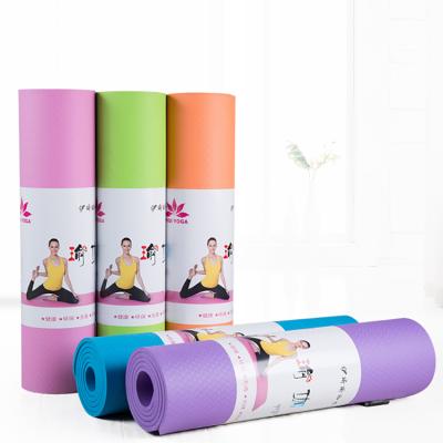 China Waterproof custom logo band pilates yoga mat with non slip position line carpet Mat For Beginner Environmental Fitness gym mats for sale