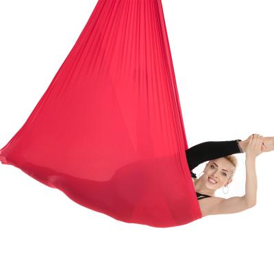 China 2021 Easy Knotless Contains Indoor Yoga Loops And Ropes Stretch Aerial Swing Trapeze Silk Anti Gravity Yoga Hammock for sale