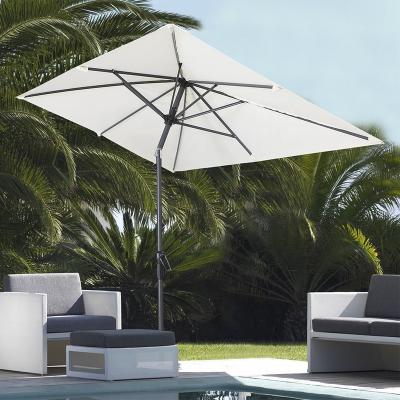 China With Adjustable Folding Aluminum Patio Umbrella Crank Parasol Luxury Outdoor Garden Line For Cafe, Balcony, Poolside for sale