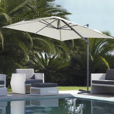 China With Large Enclosure Area 2.5*2.5M Square Sunshade Swimming Pool Side Umbrella Beach Patio Garden Alu Hanging Sunshade With UV Protection for sale