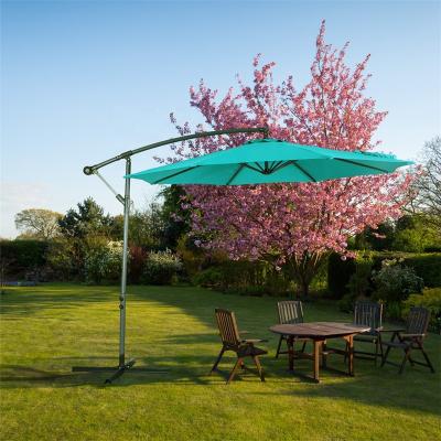 China With Large Round Enclosure Golf Area Lawn 1.5M Radii Garden Umbrella Commercial Offset Umbrella For Outdoor Dining Table Without Hole for sale