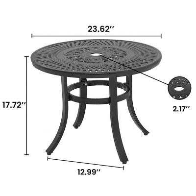 China New Product Outdoor Durable Coffee Tables Patio Bistros Coffee Tables Balcony Garden Cafe Porch Durable Small Aluminum Tables for sale