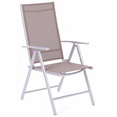 China Garden Chair Folding Steel Garden Chairs Adjustable With Armrests 7 Position Adjust With Comfortable High Back for sale