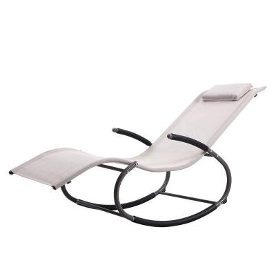 China Detachable Weightless Chair Orbital Rocking Chair Outdoor Lounge With Pillow for sale