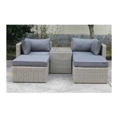 China Modern Furniture Garden Corner Rattan Chaise Lounge Sofa Bed Wholesale Outdoor Lounge Set 5 Piece Sectional Outdoor Sofa Set Outdoor for sale