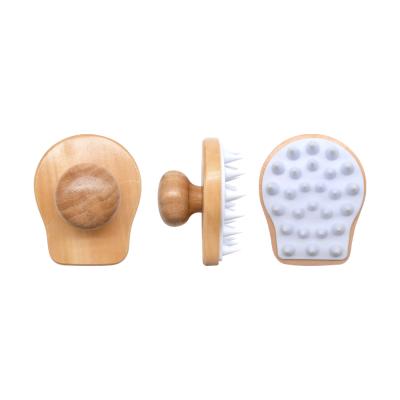 China Hot Selling Logo Scalp Massage Hair Clean Waterproof Wooden Shampoo Brush Customized Brush for sale