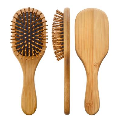 China Wholesale Custom Comfortable Logo Massage Hair Brush Eco-friendly Bamboo Air Cushion for sale